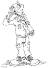 Coloring page soldier