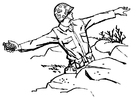 Coloring pages soldier throws grenade