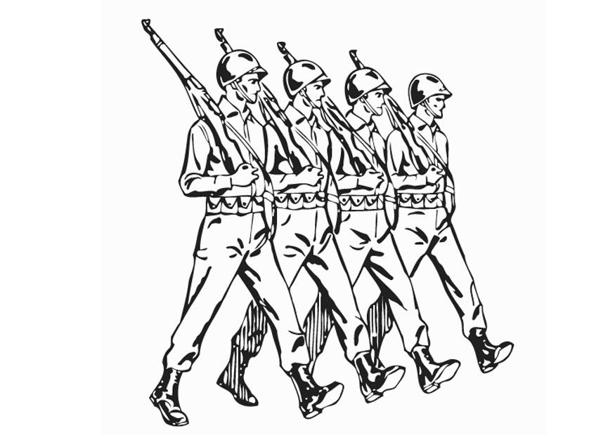 Coloring page soldiers