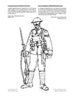 Coloring pages soldier,WWI