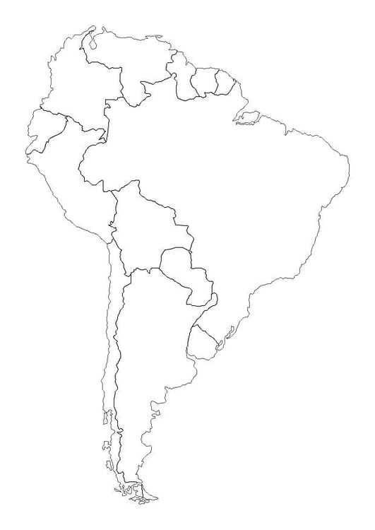 Coloring page South America