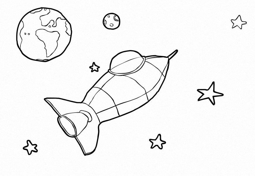 Coloring page Space