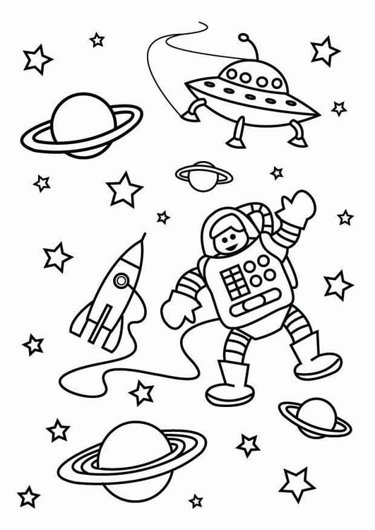 Coloring page space