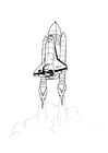 Coloring page space shuttle