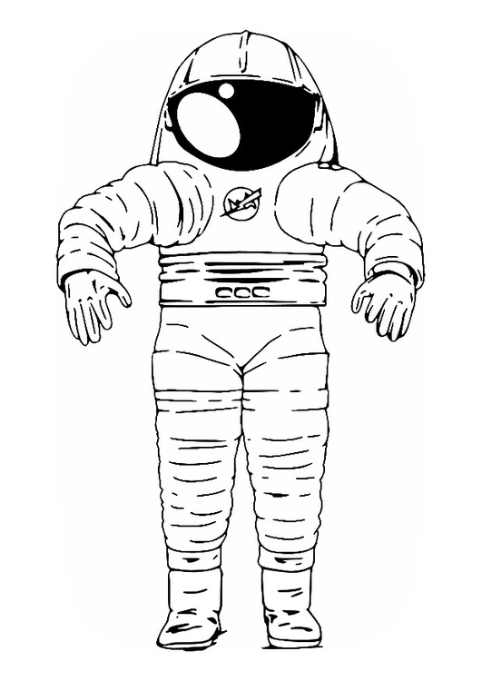 Coloring page space suit