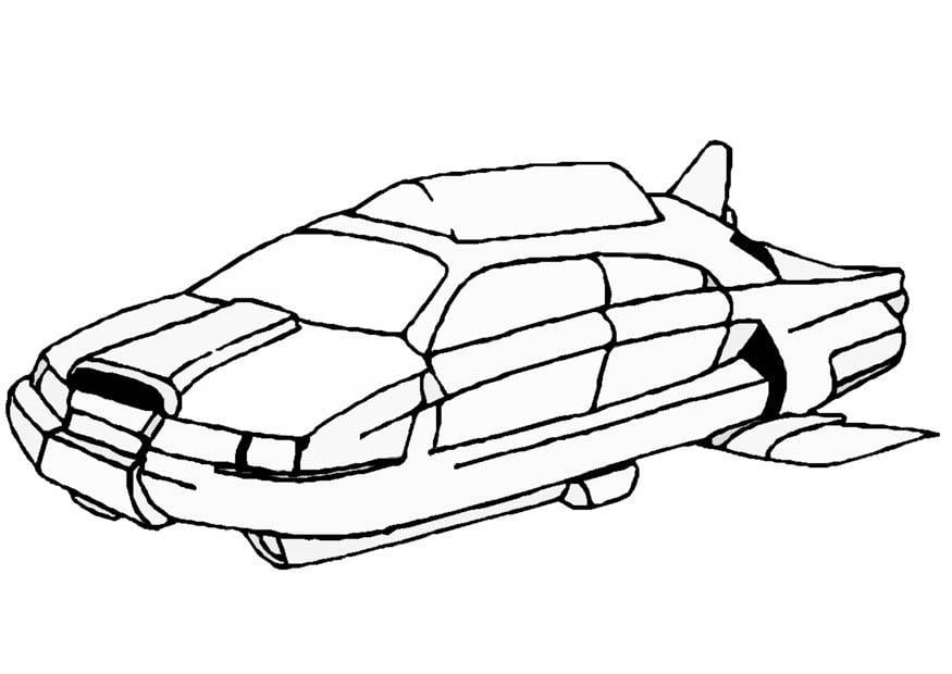 Coloring page space vehicle