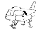 Coloring page spaceship