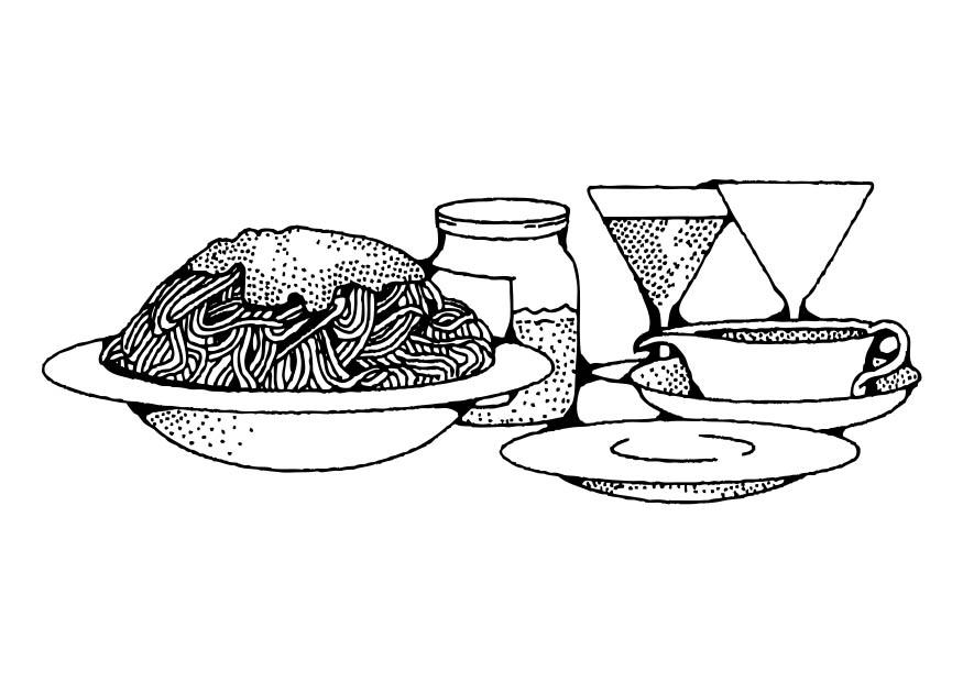 Coloring Page Spaghetti - free printable coloring pages - Img 17414