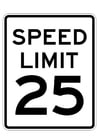 Coloring pages speed limit