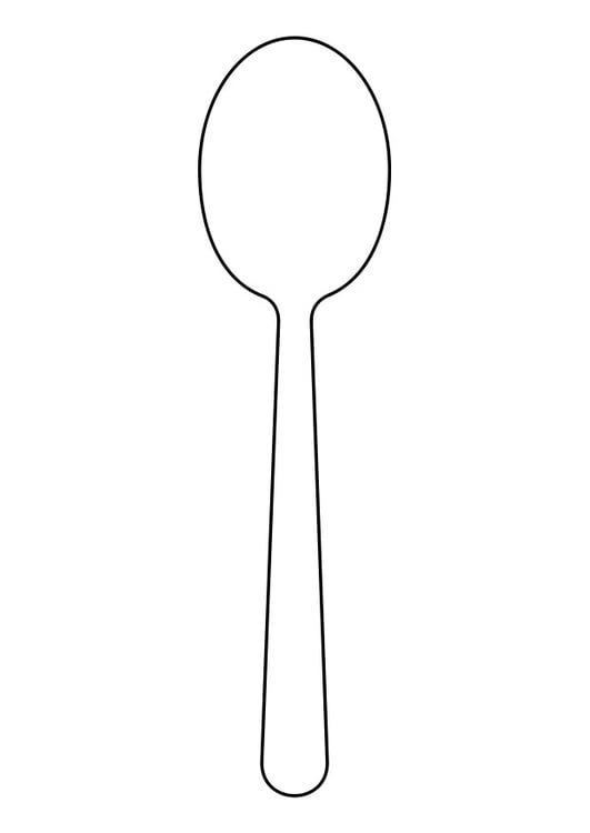 Coloring page spoon