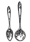 Coloring pages spoon