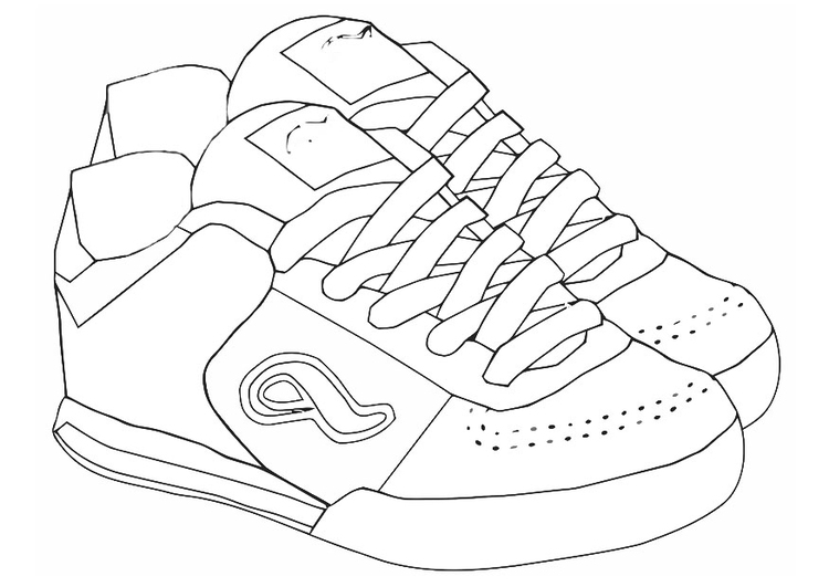 Coloring page sports shoes