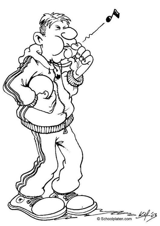 Coloring page sports teacher