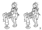 Coloring pages spot the difference - Mother's Day