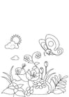 Coloring page spring