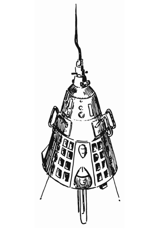 Coloring page sputnik