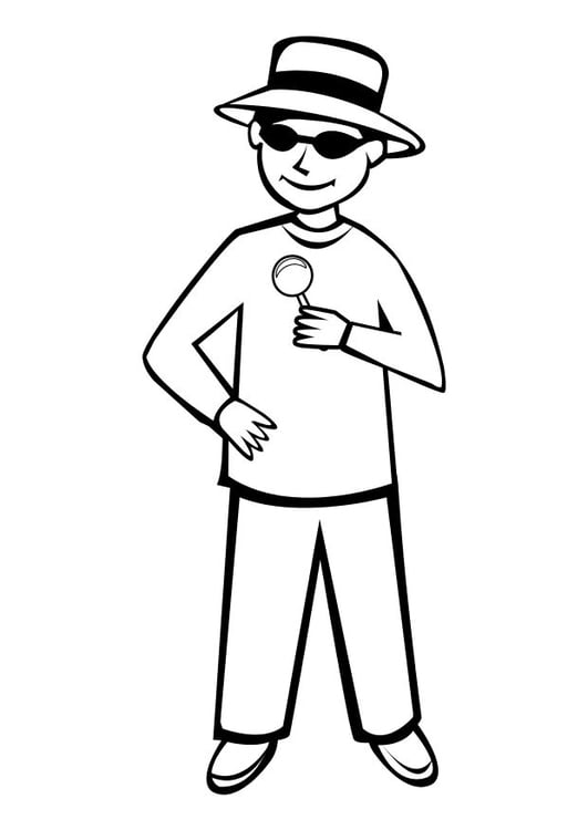 Coloring page spy kid