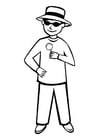 Coloring page spy kid