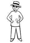 Coloring page spy kid