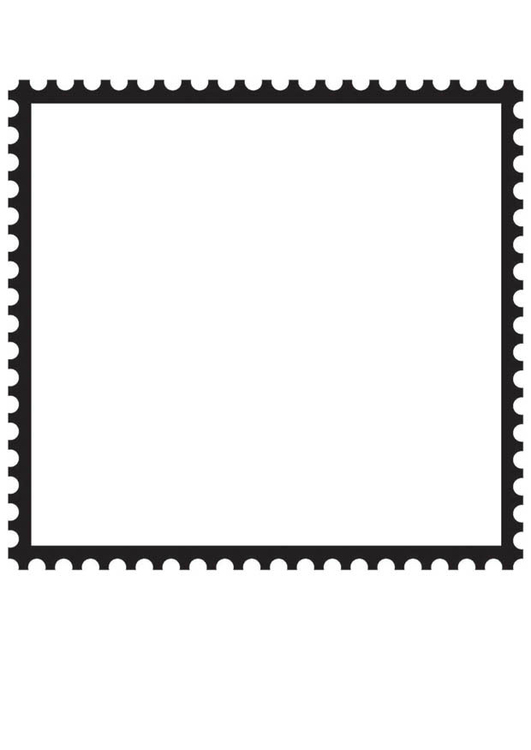 Coloring page Square Postage Stamp