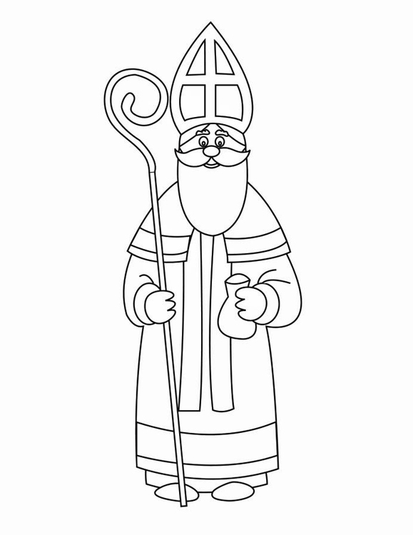 Coloring page St Nicholas