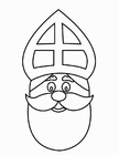 Coloring page St. Nicholas Face (2)