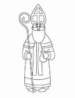 Coloring page St Nicholas