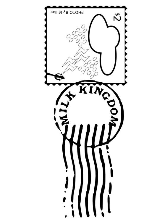 stamped postage stamp