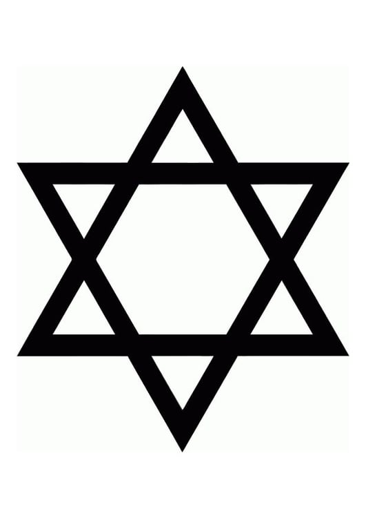 Coloring page star of David