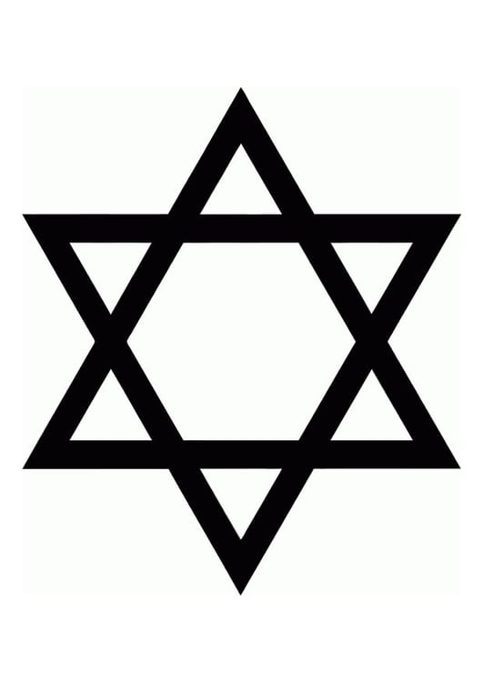 Coloring page star of David