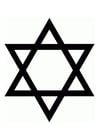 Coloring page star of David