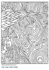 Coloring pages Starry Night