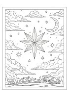 Stars in the night at Christmas