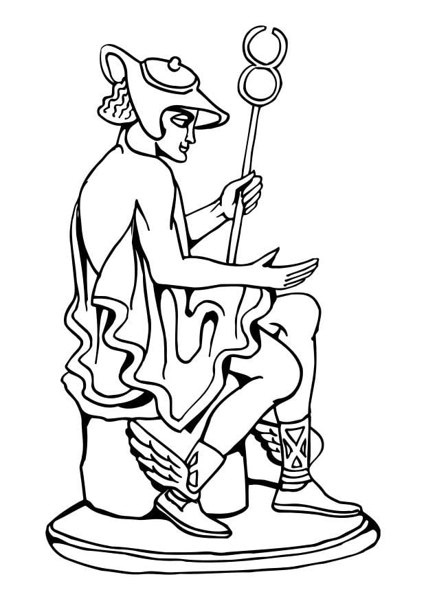 Coloring page statue