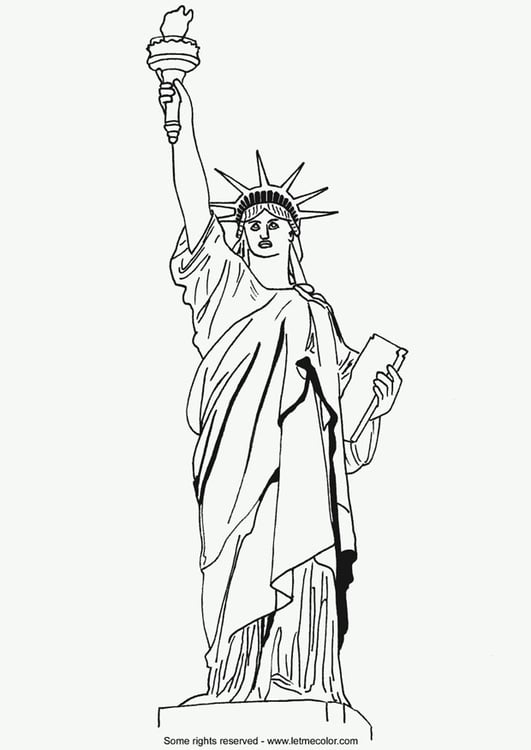 Coloring page Statue of Liberty