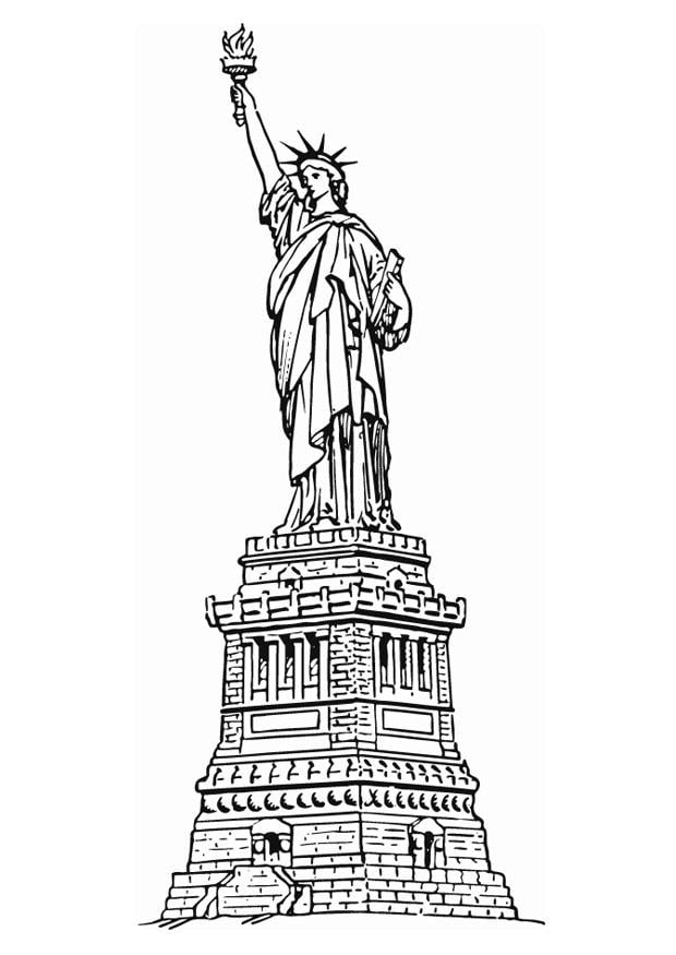 Coloring page Statue of Liberty New York