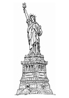 Coloring page Statue of Liberty New York