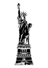 Coloring pages statue of liberty USA