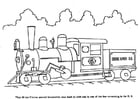 Coloring page steam locomotive