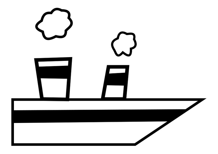 Coloring page steamboat