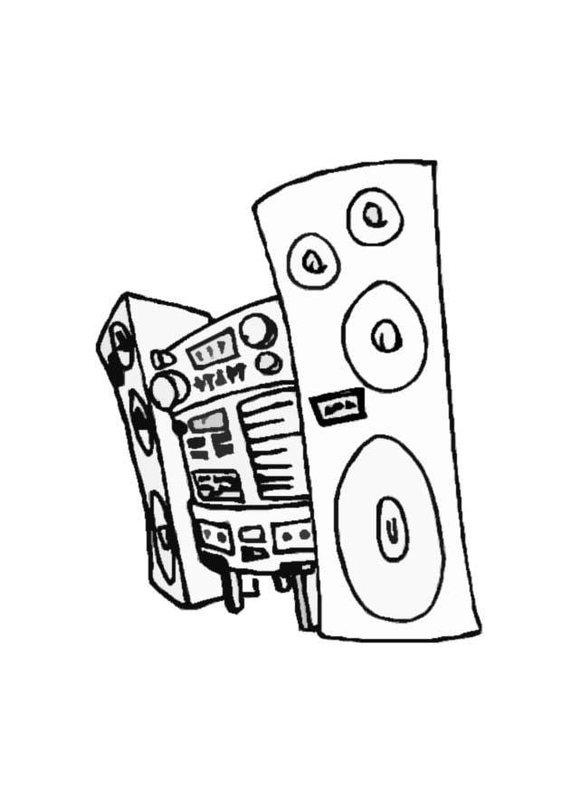 Coloring page stereo