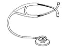 Coloring page stethoscope