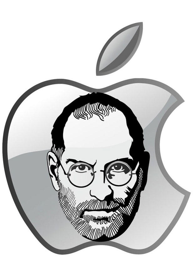 Coloring page Steve Jobs - Apple