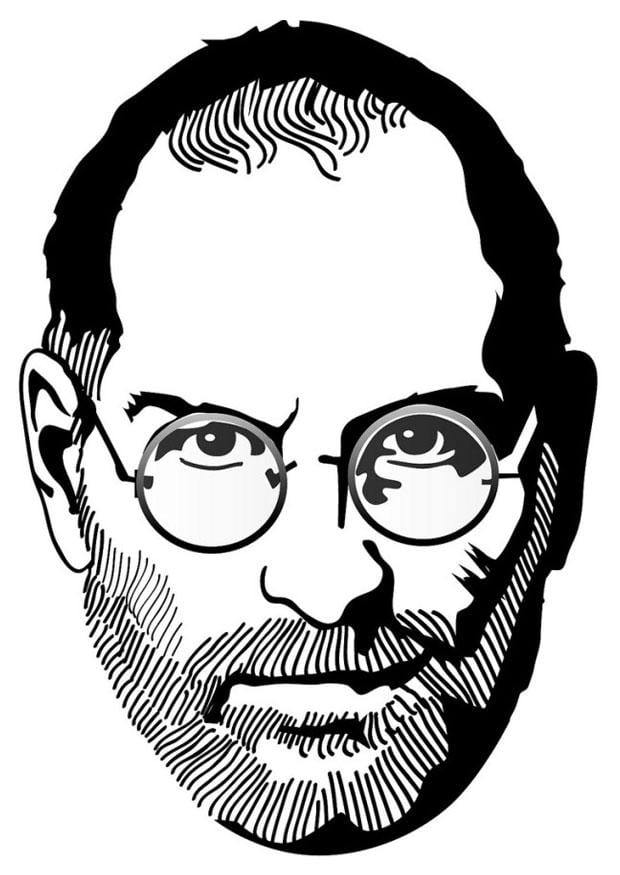 Coloring page Steve Jobs