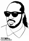 Coloring pages Stevie Wonder