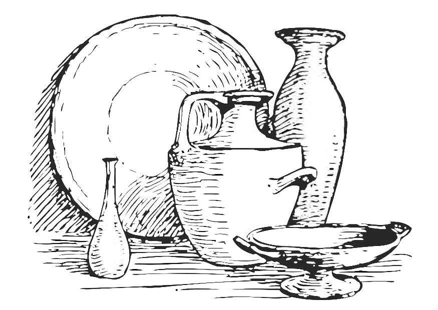 Coloring page still life