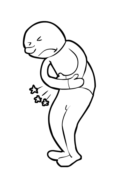 Coloring Page Stomach Ache Img 14815 Images