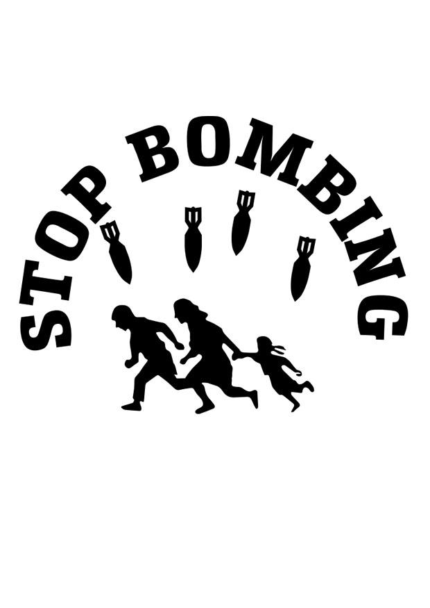 Coloring page stop bombings