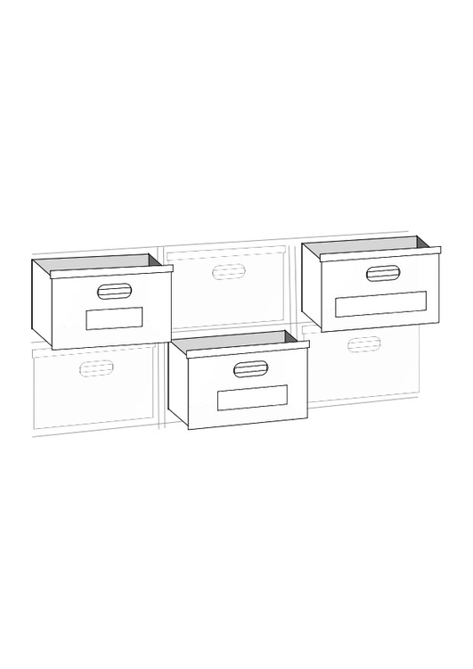 Coloring page storage boxes