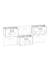 Coloring page storage boxes